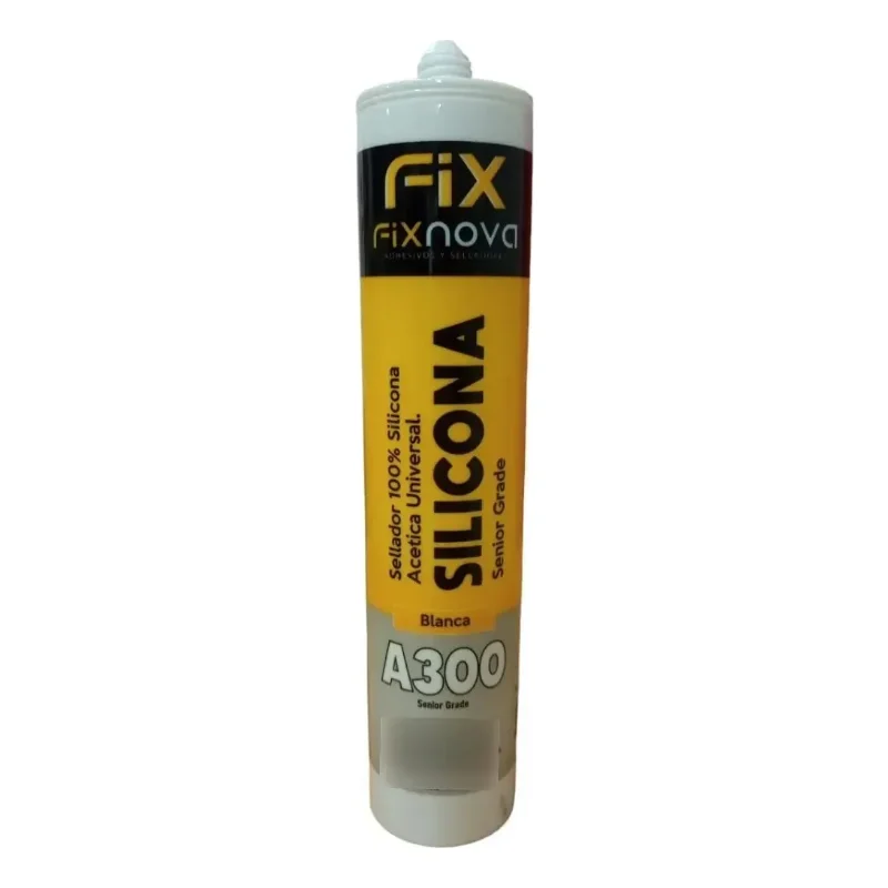 FIXNOVA SELLADORES SILICONAS FIXNOVA A300 ACETICA SENIOR GRADE 280 ML. BLANCA · Cód. 0010280/2