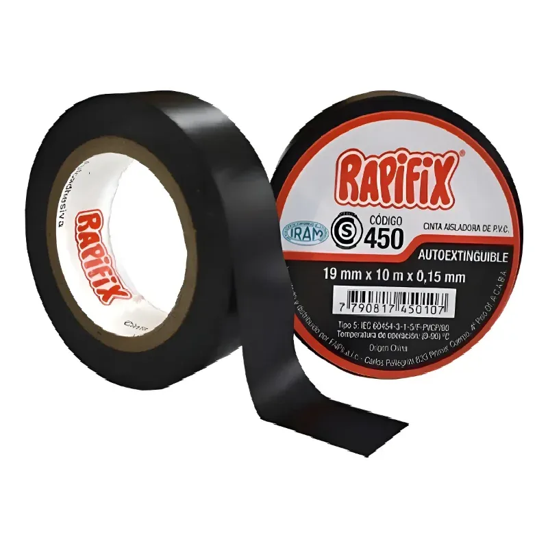 RAPIFIX CINTA AISLADORA PVC 10Mts. NEGRA - RAPPIFIX · Cód. 00450/003