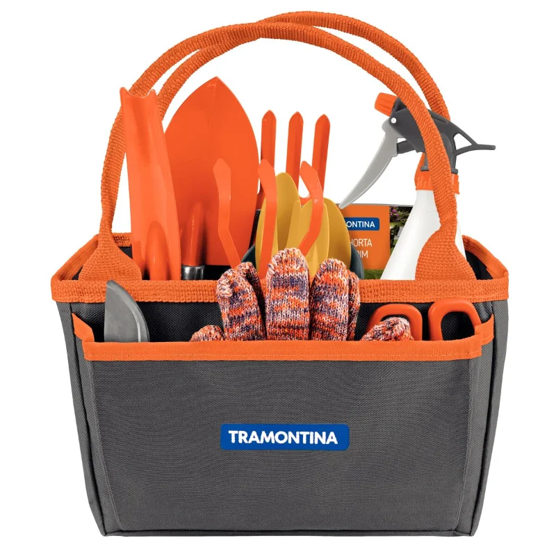 TRAMONTINA MULTI Kit de Jardinería de Mano Tramontina 13 Piezas con Canasto · Cód. 0078124/805