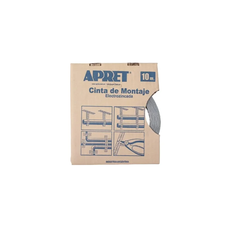 APRET Cinta de Montaje Perforada Apret 18mm x 10 Metros · Cód. 00CMA