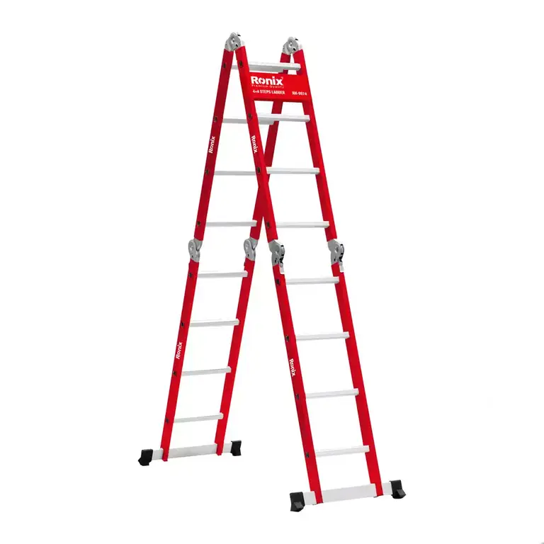 Escalera plegable de aluminio 4x4 profesional Ronix RH-9974
