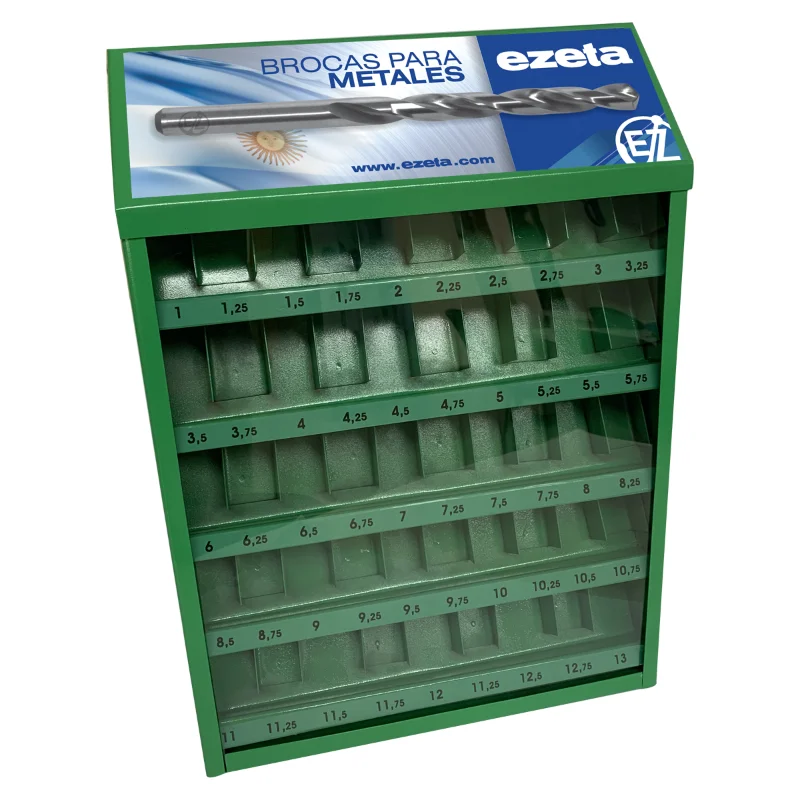 EZETA Exhibidor Metálico para Brocas Ezeta 1.00 a 13.00 mm · Cód. 00EZ3381