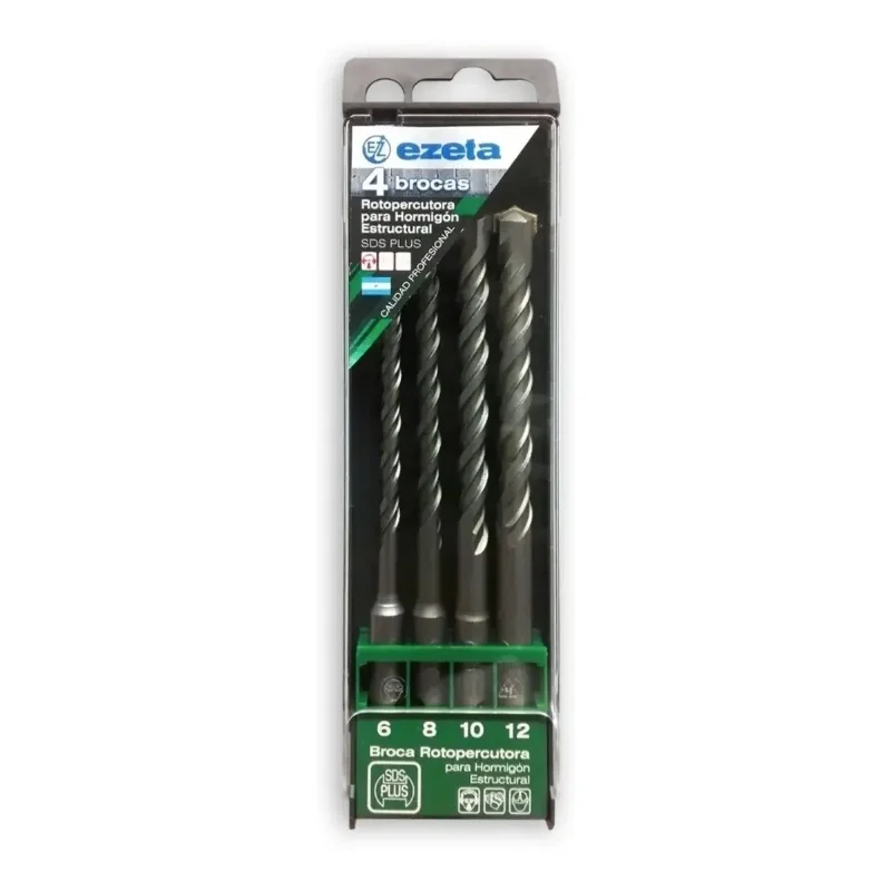 EZETA Set de Mechas SDS Plus Ezeta 6-8-10 y 12 x 160mm · Cód. 00EZP4