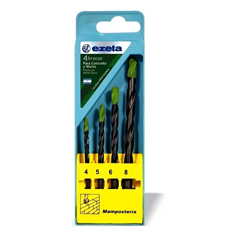 EZETA Set de Mechas para Muro Ezeta Widia 4-5-6-8 mm · Cód. 00EZSW4