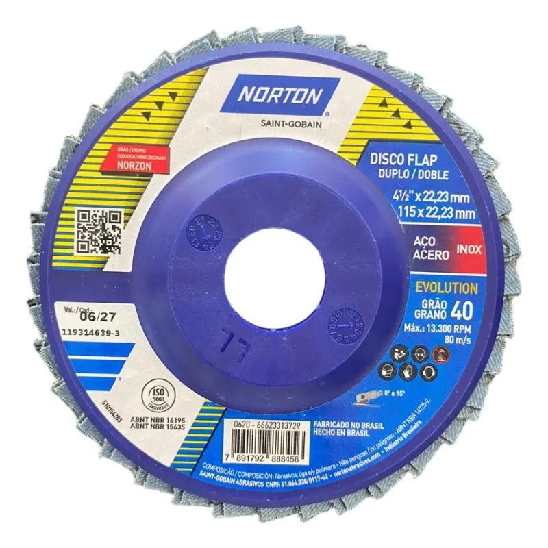 Discos Flap Zirconio Norton-Carborundum · Cód. 00FZXXX