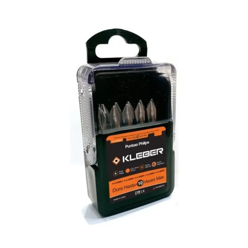 KLEBER Set de 10 Puntas Imantadas PH2 · Cód. 00KLEPH