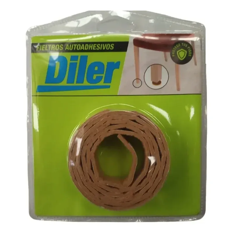 DILER Protector de Fieltro Autoadhesivo en Rollo 2 cm x 1 metro Diler · Cód. 00PFRR