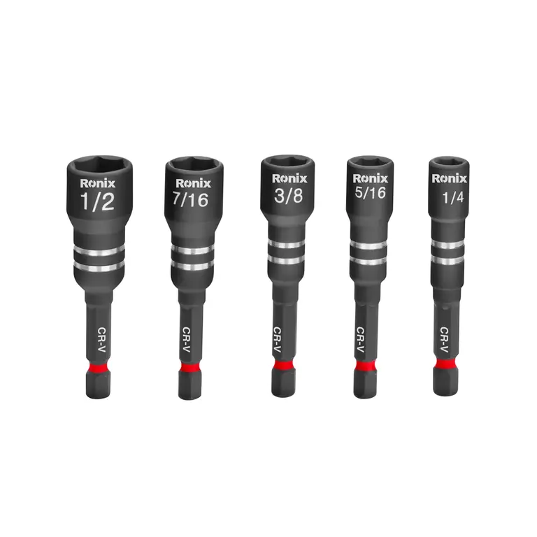 Set de acoples magnéticos de impacto 1/4"-5/16"-3/8"-7/16"-1/2" Ronix RH-5457