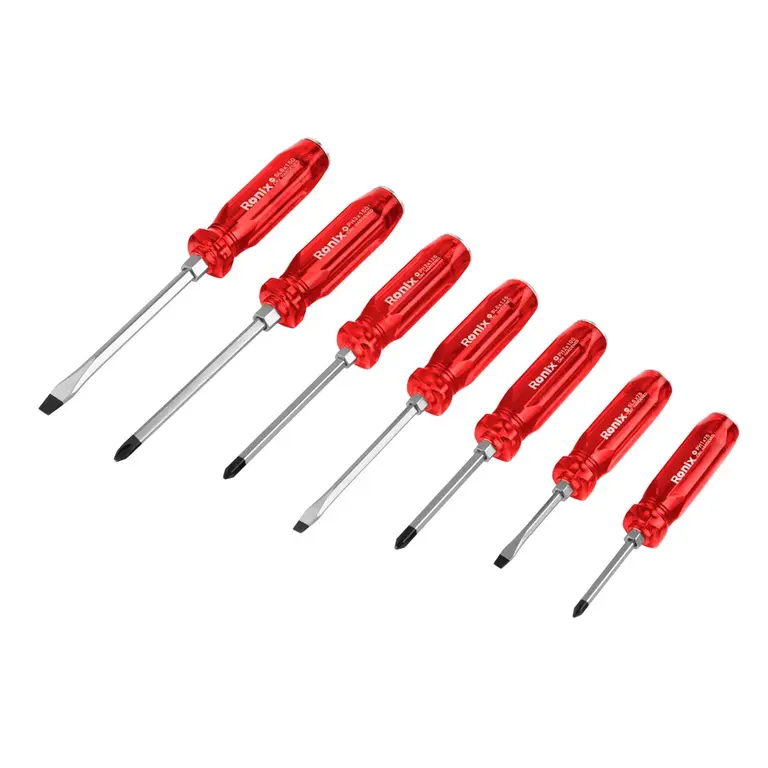 Set de destornilladores de golpe de 7 pz CR-V imantado Ronix RH-2906