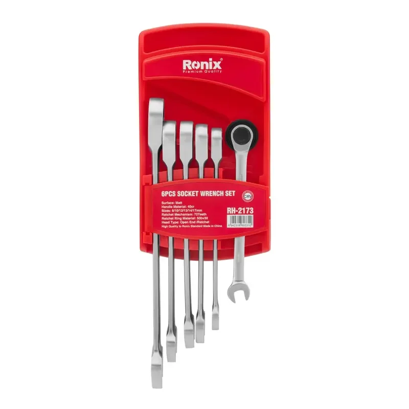 RONIX - Herr. Manuales Set de Llaves Combinadas con Crique Ronix 6 Piezas RH-2173 · Cód. 00SLC006