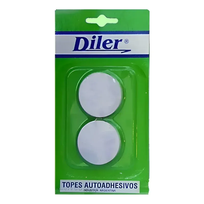 DILER Topes Circulares Autoadhesivos Diler Blancos 4 cm · Cód. 00TCB