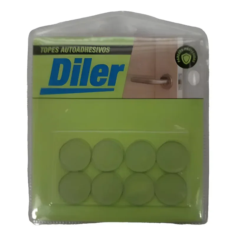 DILER Topes Circulares Transparentes Medianos Diler x 8 Unidades · Cód. 00TCT8
