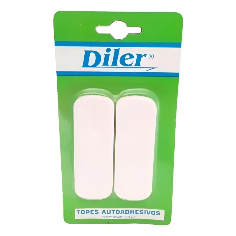 DILER Topes Autoadhesivos Rectangulares Blancos Diler · Cód. 00TRB