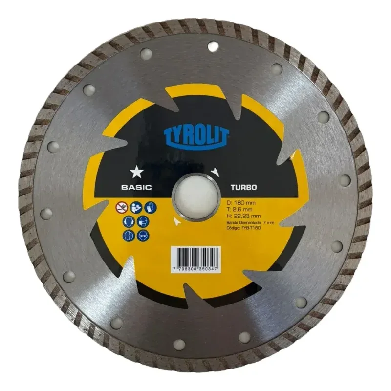TYROLIT DISCO DIAMANTADO TYROLIT BASIC TURBO  7 · Cód. 00TT180