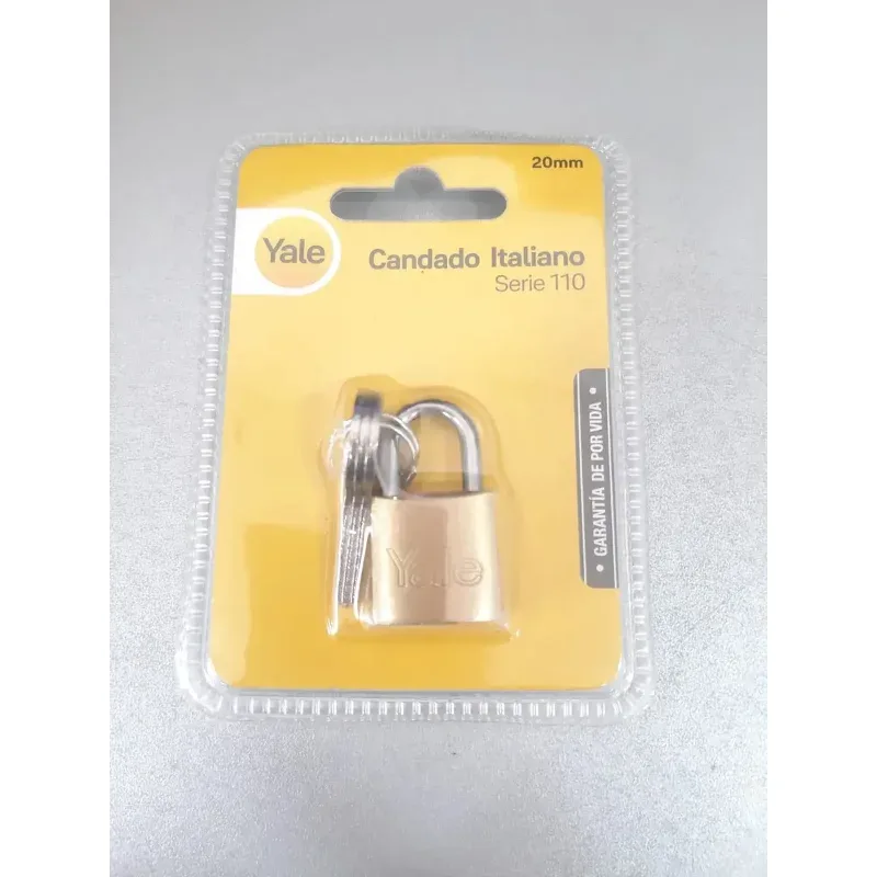 YALE CANDADO BRONCE YALE 20mm  - 0010563 - · Cód. 00YA20