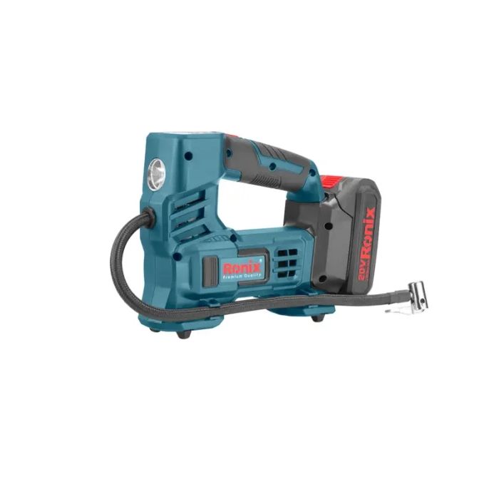 Inflador digital inalámbrico Ronix 20V con linterna 8605