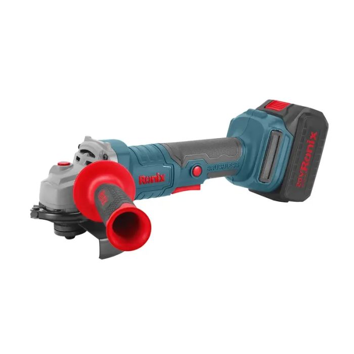 Amoladora inalámbrica brushless 125mm Ronix 8657 con 2 baterías 20V 4Ah