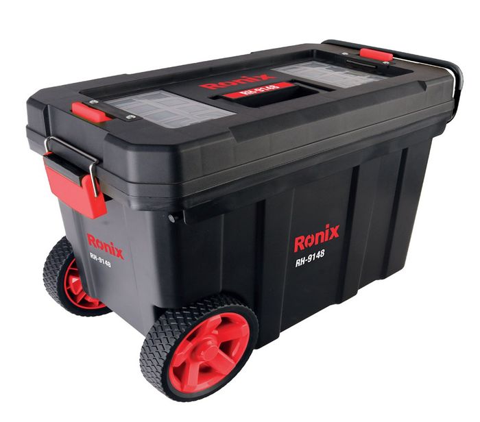 Caja de herramientas plástica Ronix RH-9148 con ruedas y bandeja 600mm