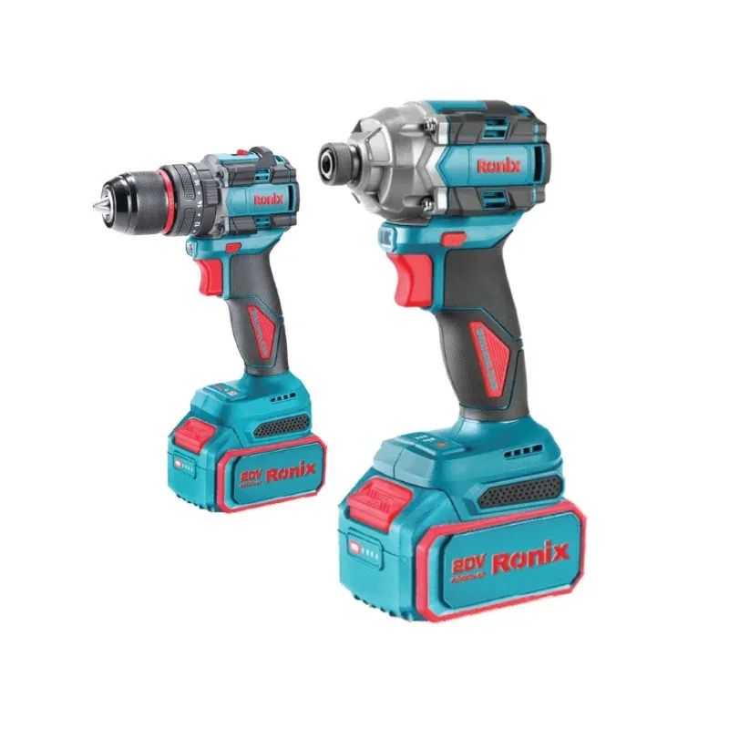Combo Ronix RS-8670 taladro percutor y atornillador 20V con 2 baterías y cargador