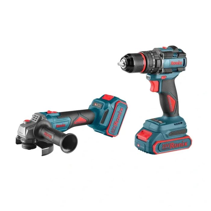 Ronix RS-8673 — combo taladro percutor + amoladora angular 20V