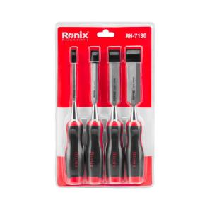 Set de formones p/ madera de 4 pz CR-V Ronix RH-7130