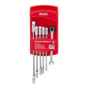 Set de llaves combinadas con crique Ronix 6 piezas RH-2173