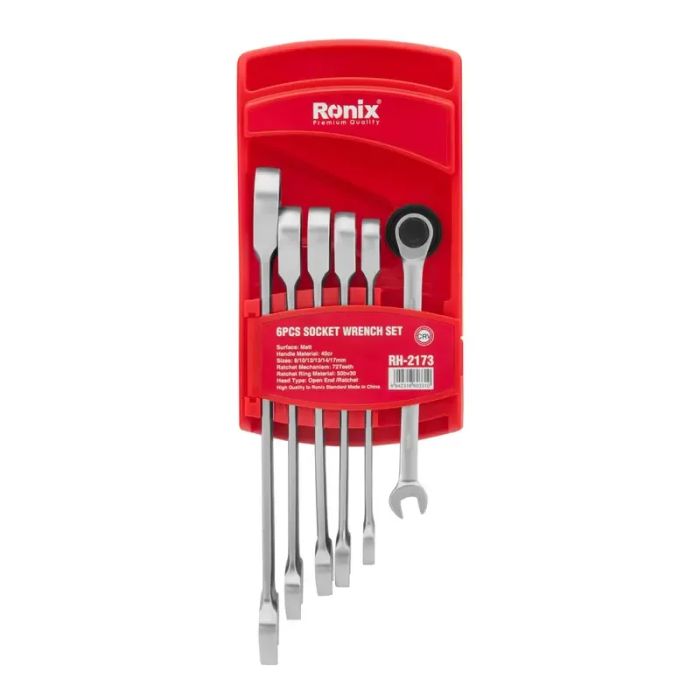 Set de llaves combinadas con crique Ronix 6 piezas RH-2173