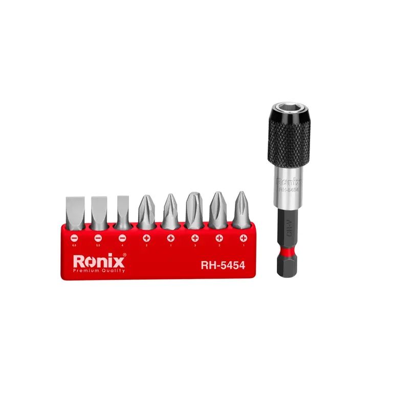 Set de puntas PL y PH c/ acople de 1/4 de 9 pz Ronix RH-5454