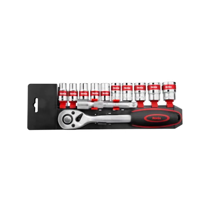Set de tubos y crique de 1/2 de 12 pz CR-V Ronix RH-2643