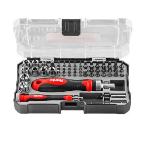 Set de tubos de 1/4" y puntas de 56 pz CR-V Ronix RH-2717