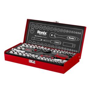 Set de tubos de 1/4" y 3/8" de 40 pz c/ valija metálica CR-V Ronix RH-2641